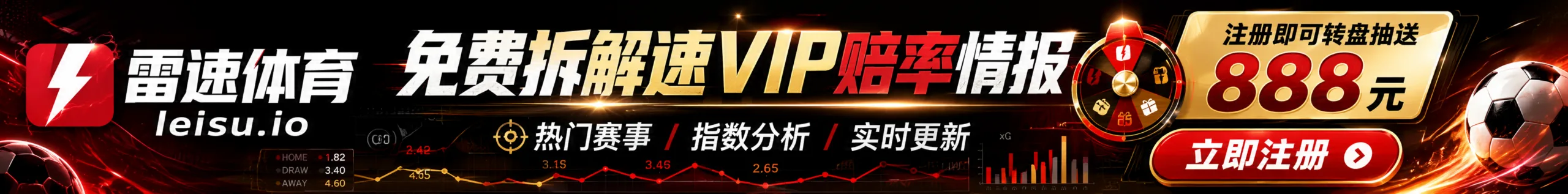 雷速体育指数网站，免费拆解速VIP赔率情报，注册即可转盘抽送888元